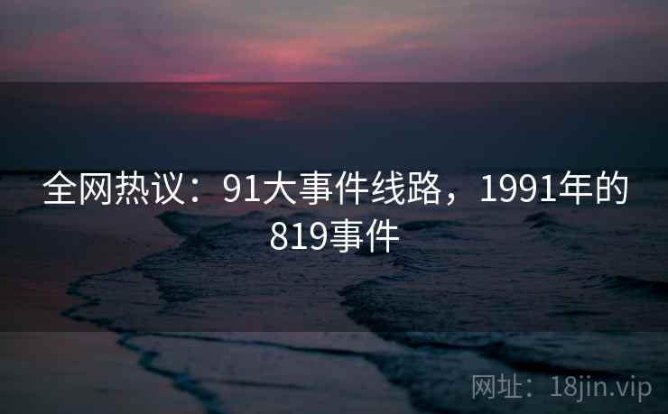 全网热议：91大事件线路，1991年的819事件